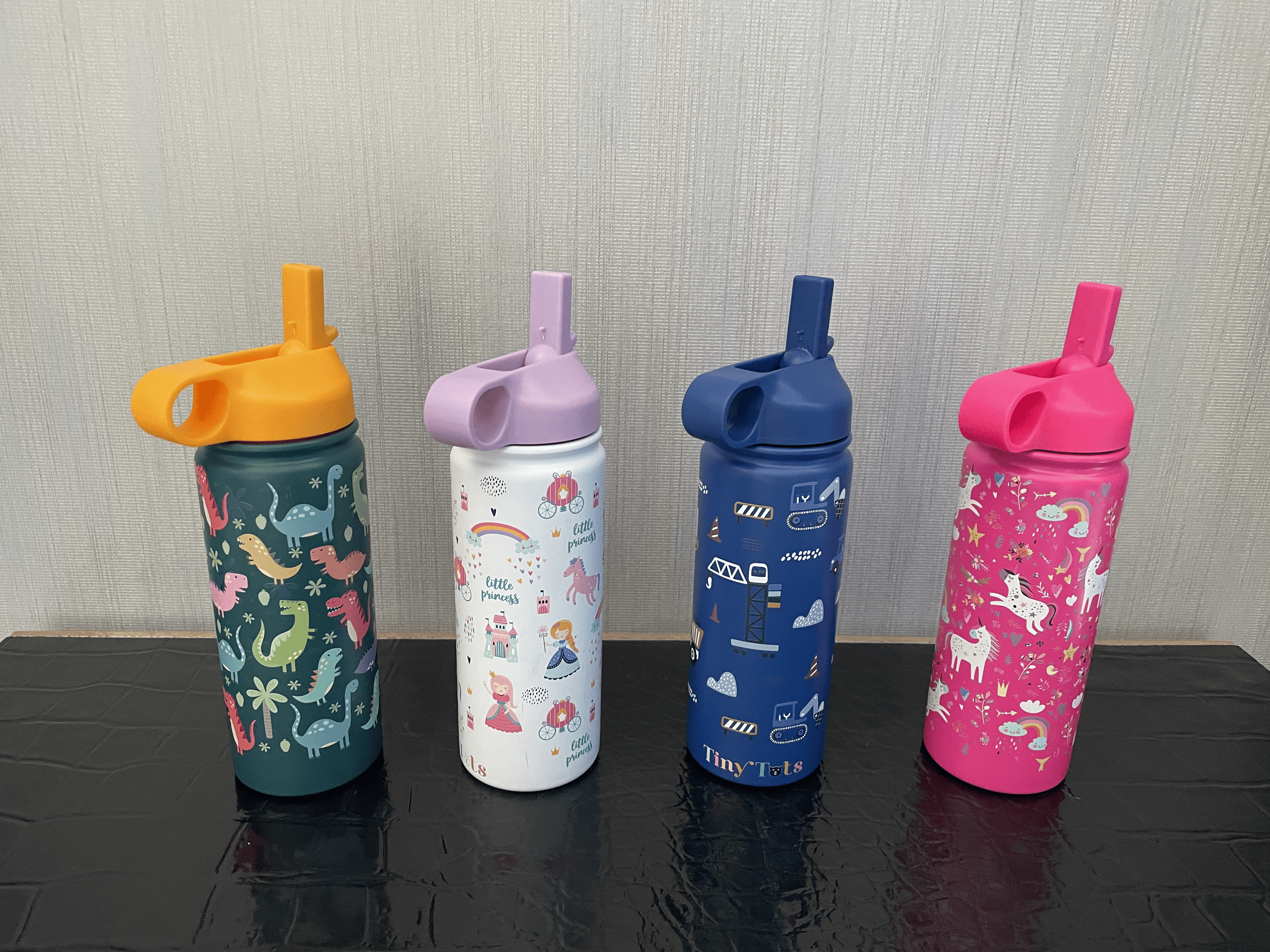 Insulated Steel Water Bottle With Straw- 475 ML - Dino