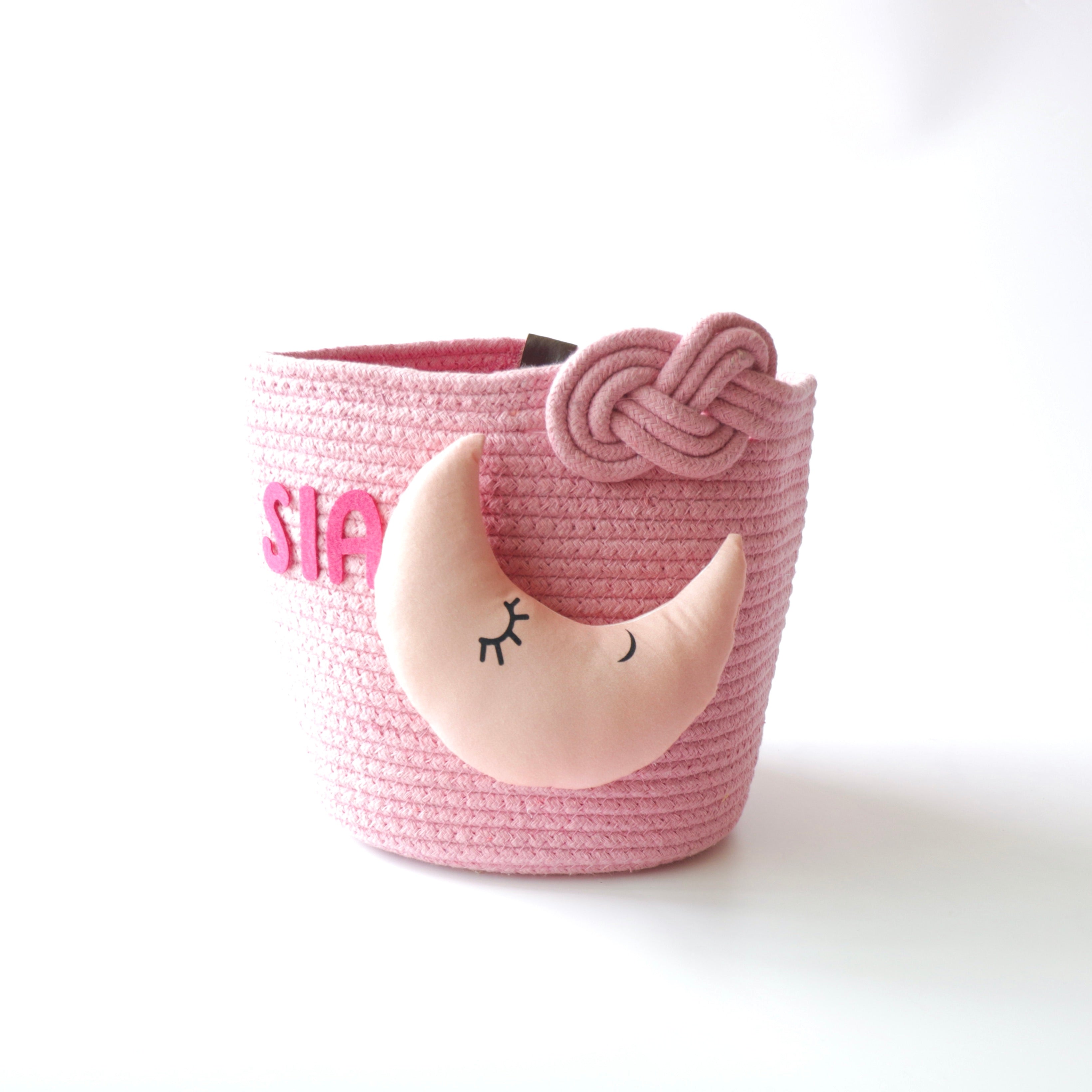 Multipurpose Storage Knotted Basket - Pink (Moon)