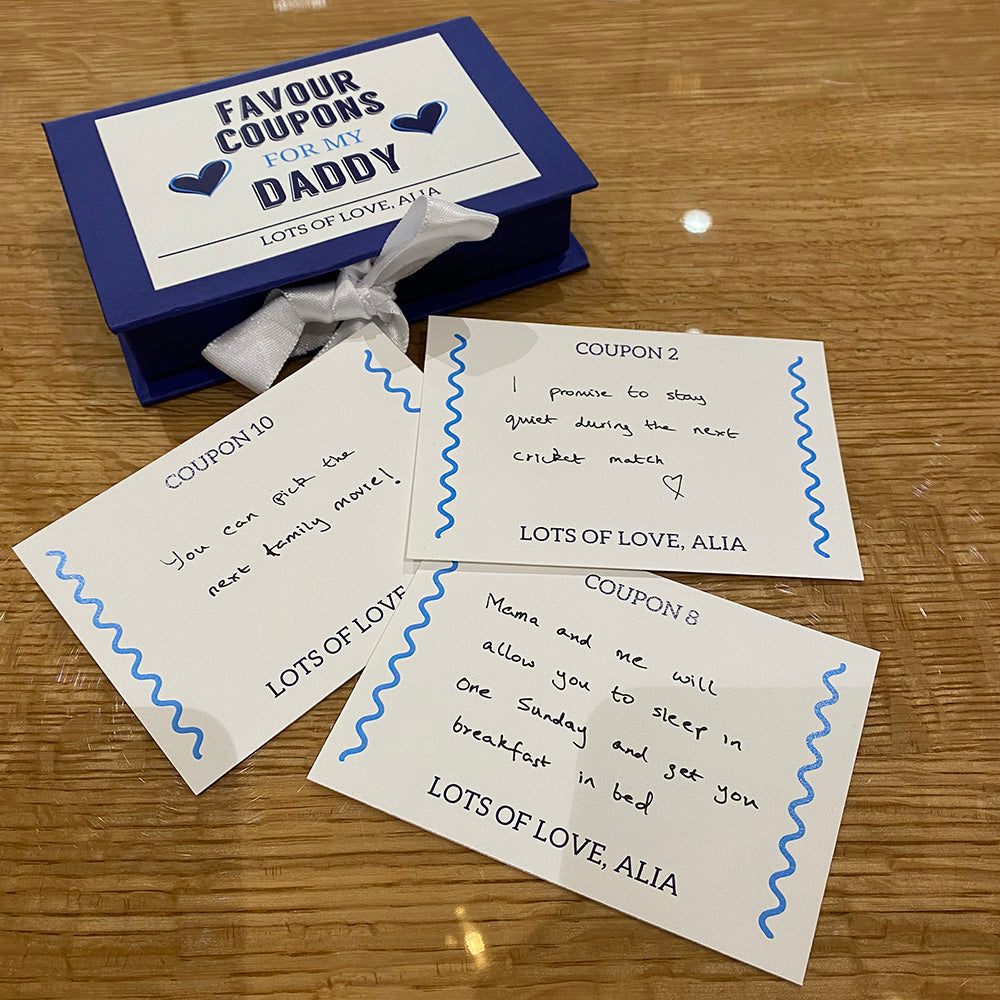 Personalised Favour Coupons for Dad/Grandpa