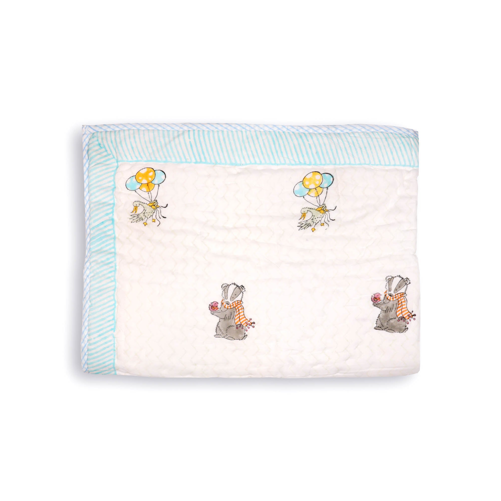 Kicks and Crawl - Bears & Ballons Quilted Thick Blanket