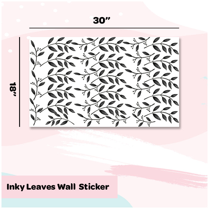 Inky Leaves Wall Sticker For Room Décor