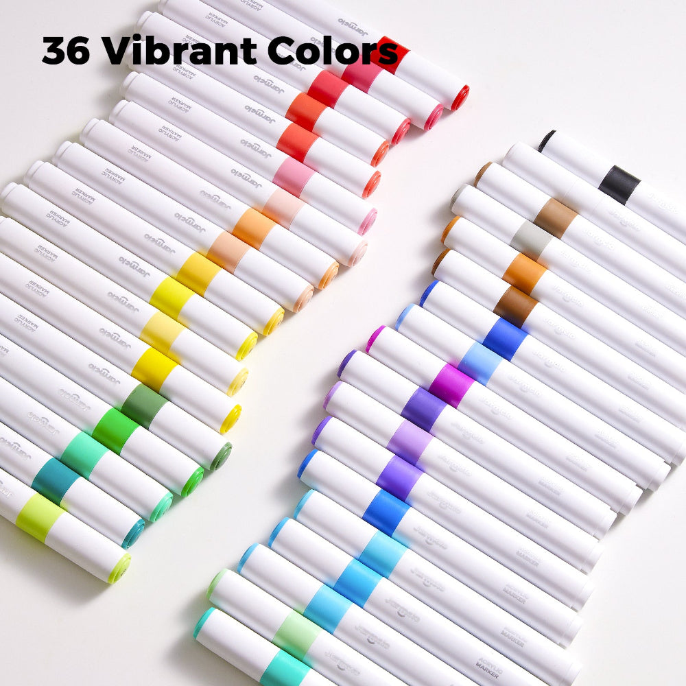 Jar Melo Acrylic Paint Markers With Bag- 36 Colors-Arts & Crafts-Jarmelo-Toycra