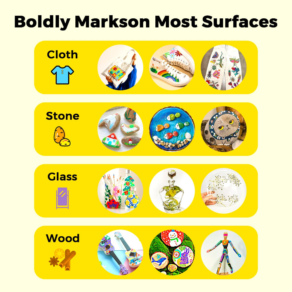 Jar Melo Acrylic Paint Markers With Bag- 36 Colors-Arts & Crafts-Jarmelo-Toycra