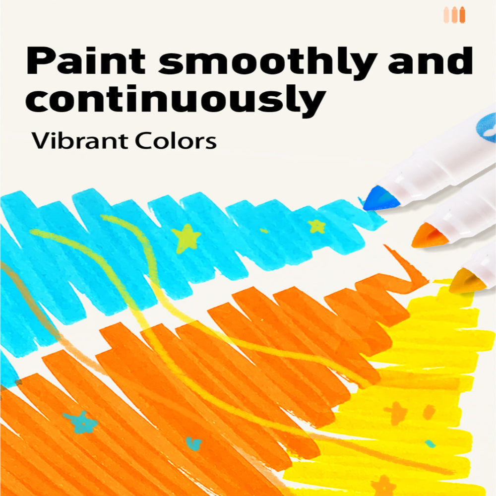 Jar Melo Dual-Tip Washable Markers: 24 Colours-Arts & Crafts-Jarmelo-Toycra