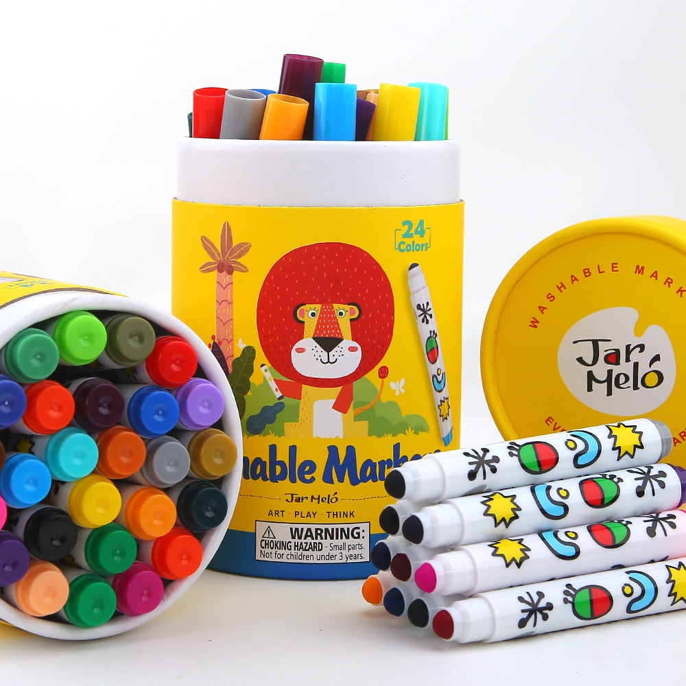 Jar Melo Special Round Tip Washable Markers-Arts & Crafts-Jarmelo-Toycra