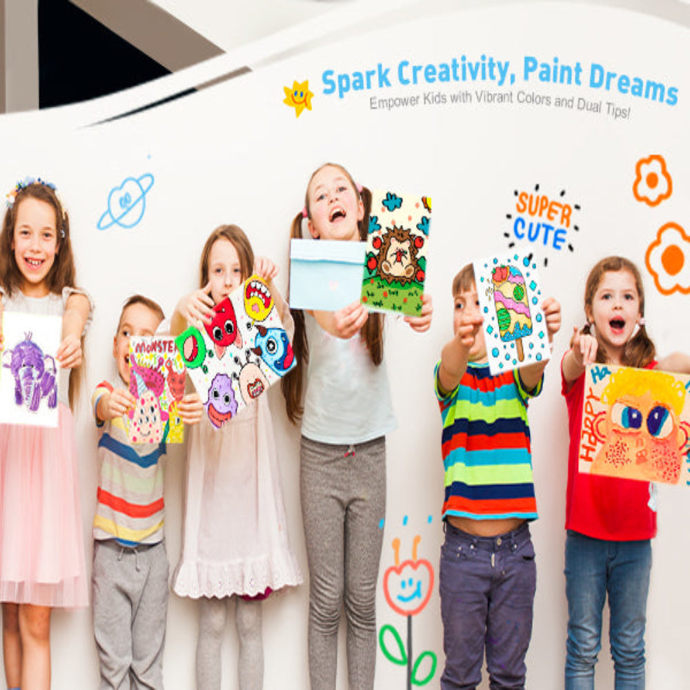 Jar Melo Washable Dual Tip Markers-Arts & Crafts-Jarmelo-Toycra