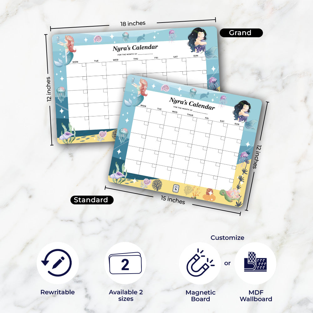 Personalised Kids Calendar - Wallboard