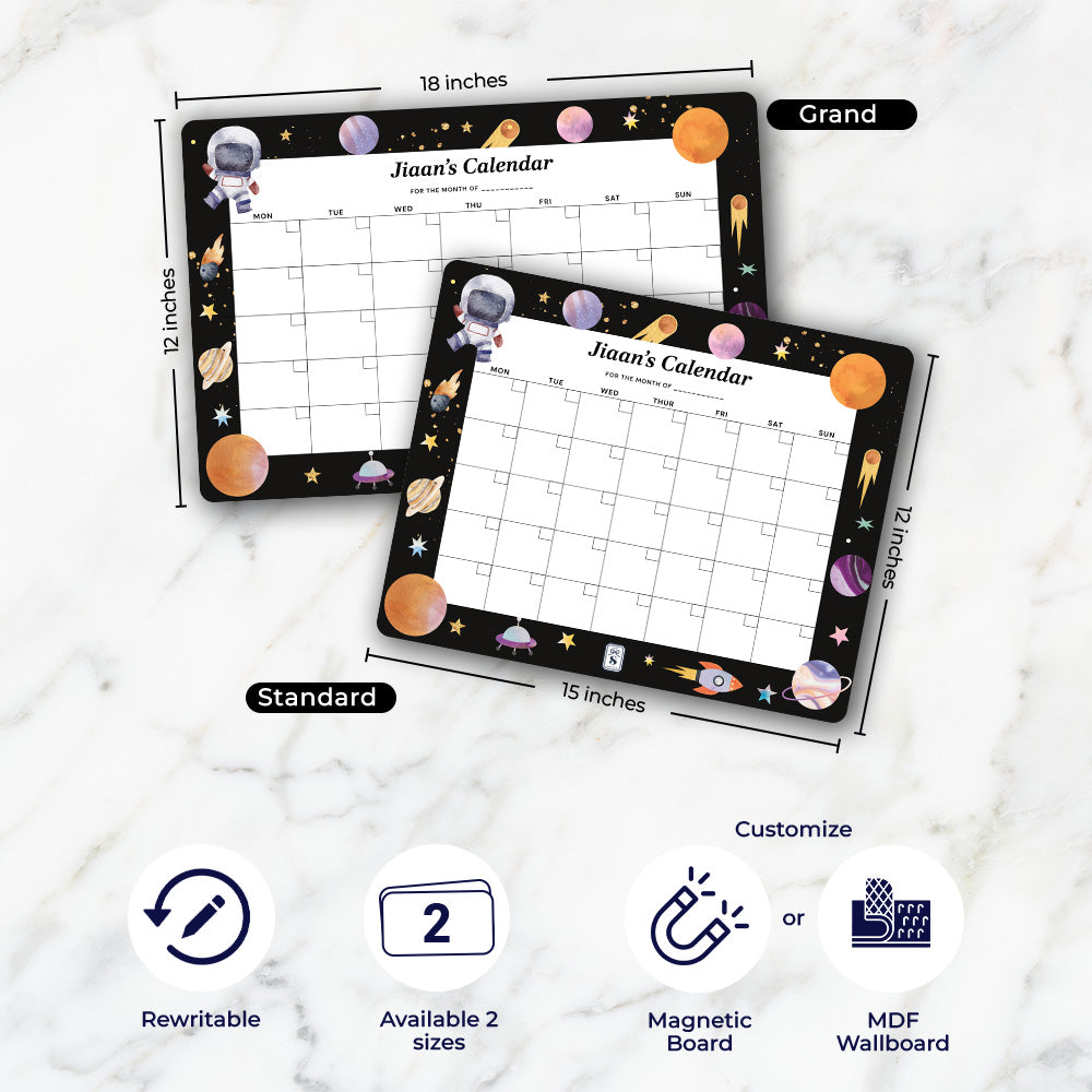 Personalised Kids Calendar - Wallboard