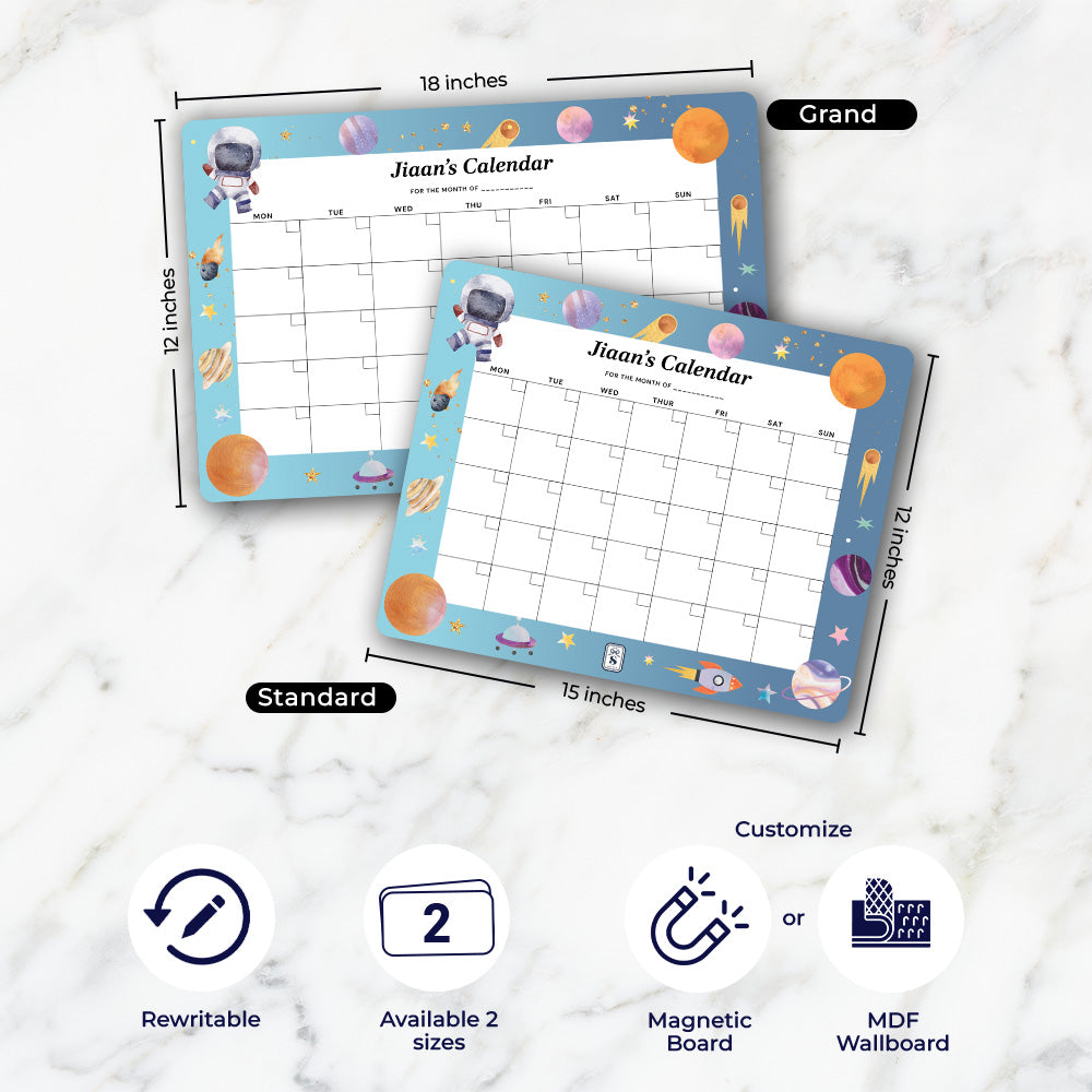 Personalised Kids Calendar - Wallboard