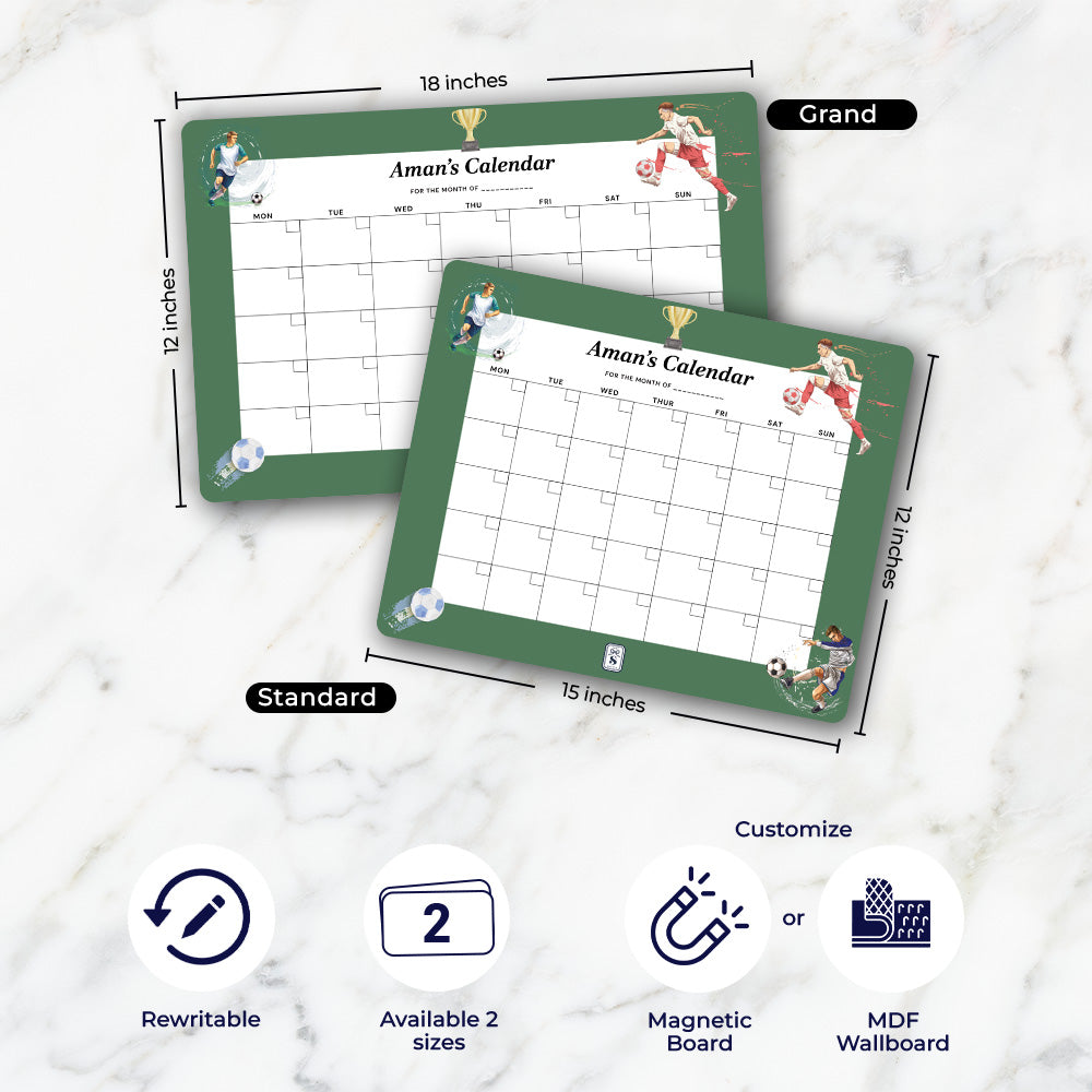 Personalised Kids Calendar - Wallboard