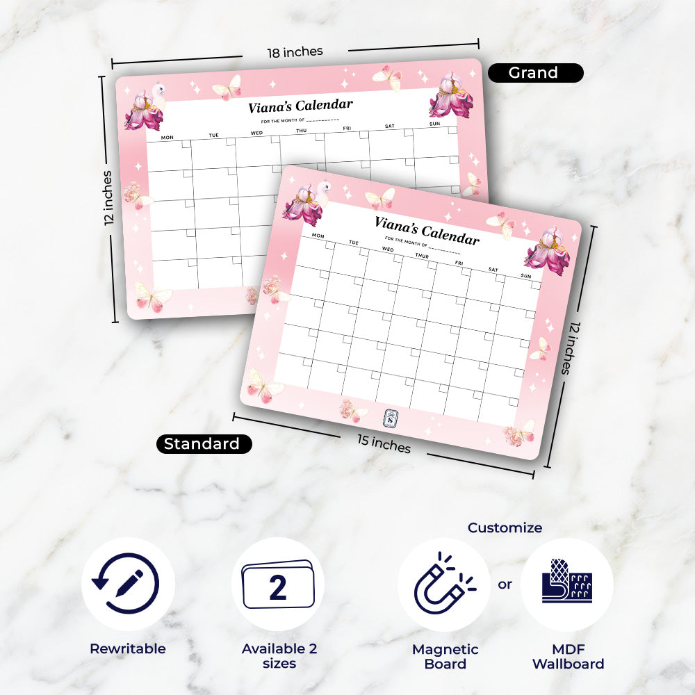 Personalised Kids Calendar - Wallboard