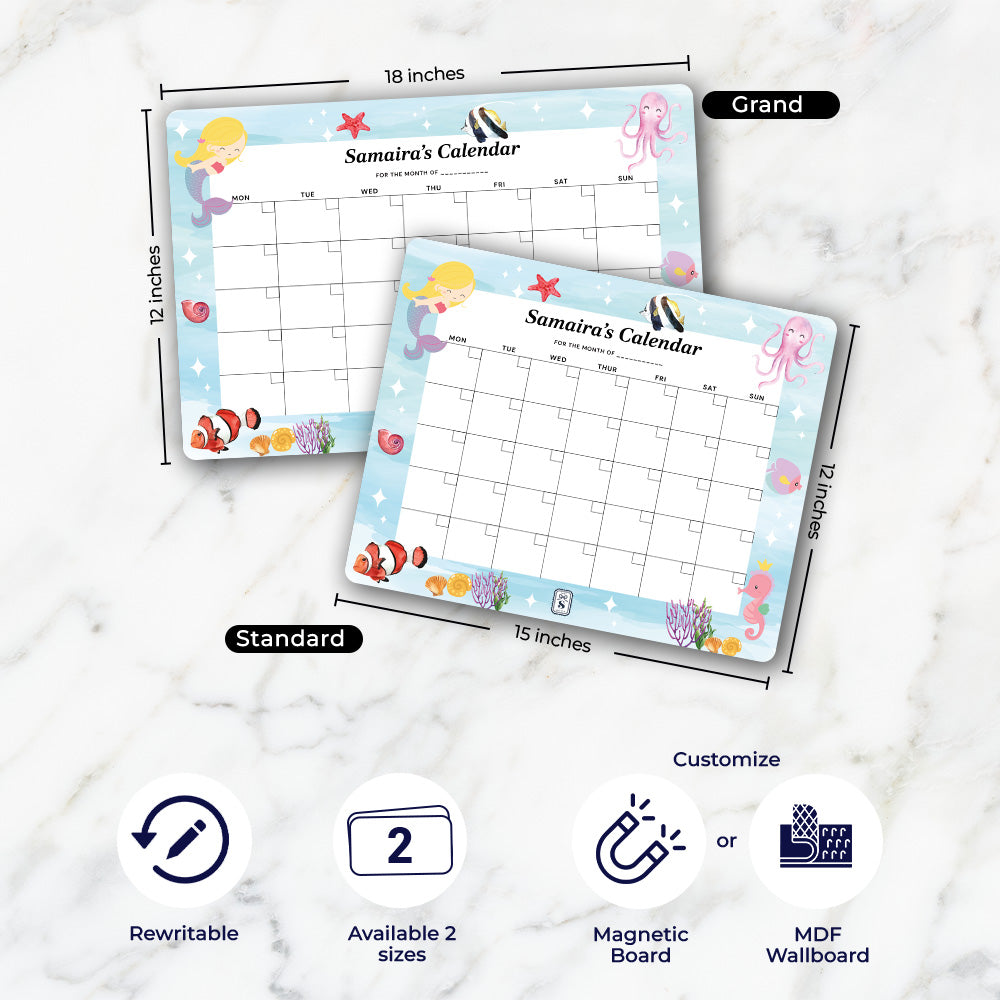 Personalised Kids Calendar - Wallboard