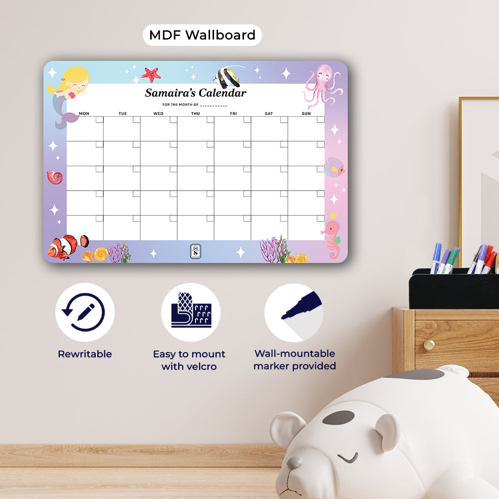 Personalised Kids Calendar - Wallboard
