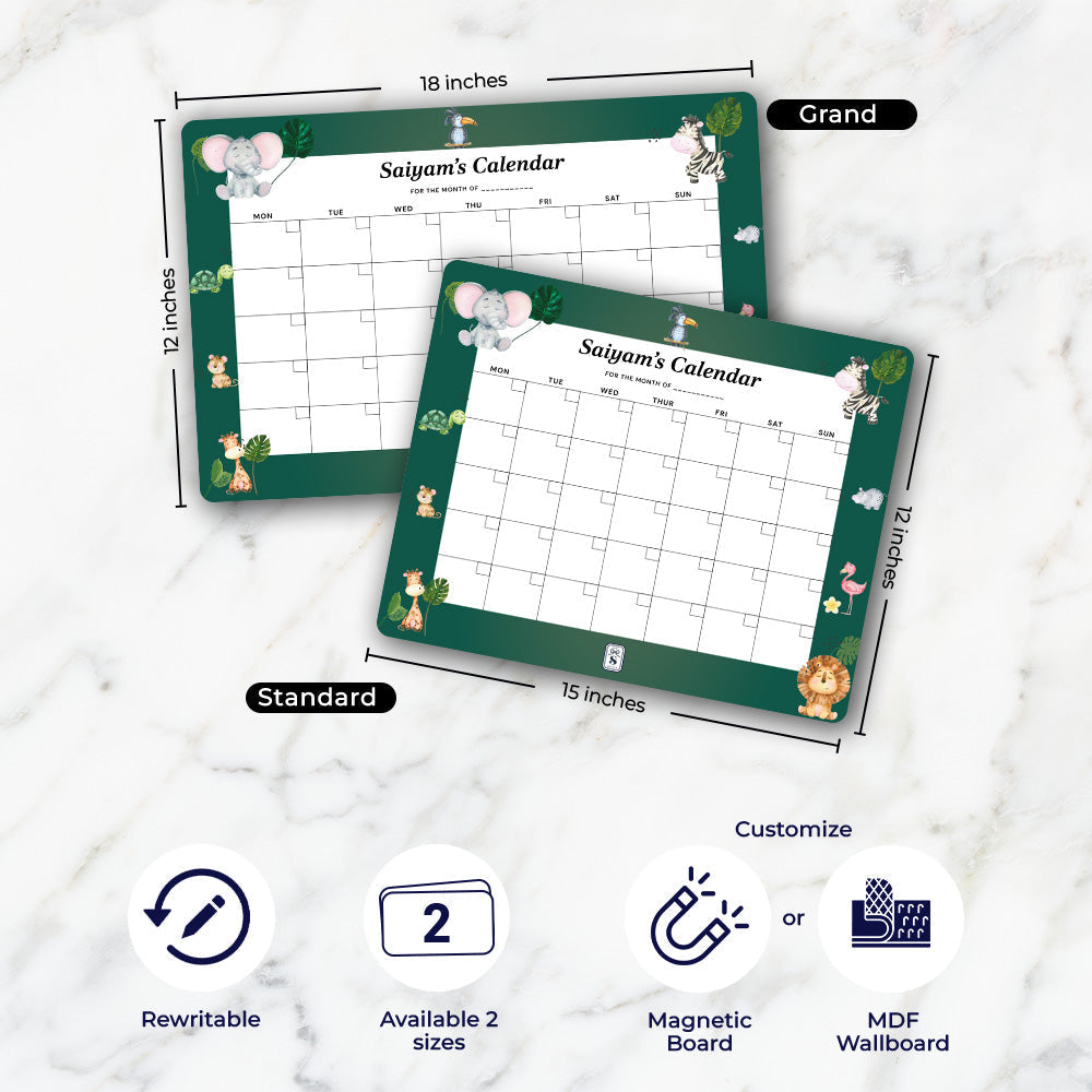 Personalised Kids Calendar - Wallboard