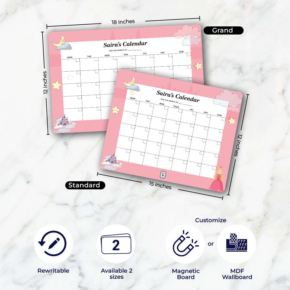 Personalised Kids Calendar - Wallboard