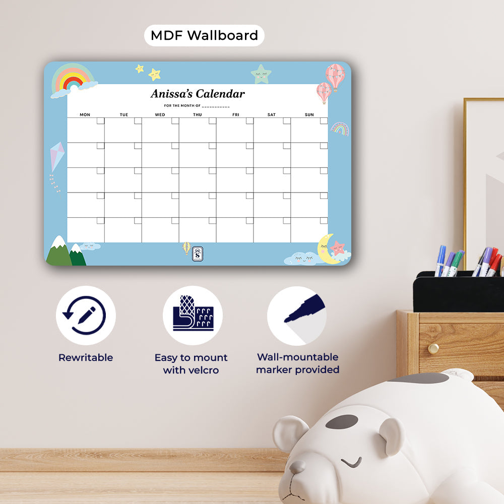 Personalised Kids Calendar - Wallboard