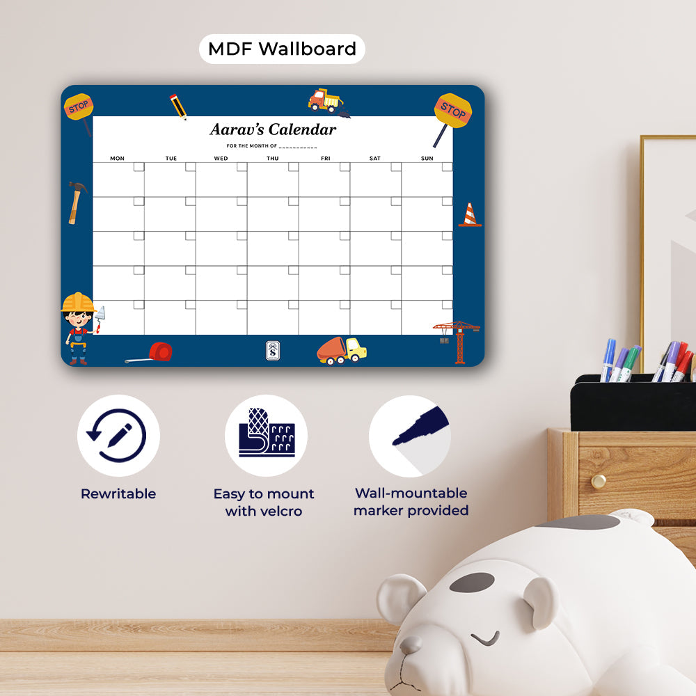 Personalised Kids Calendar - Wallboard