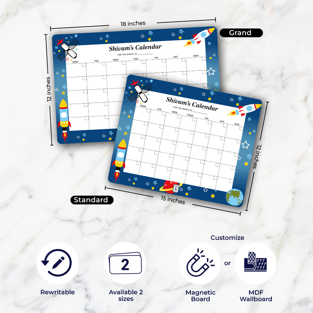 Personalised Kids Calendar - Wallboard