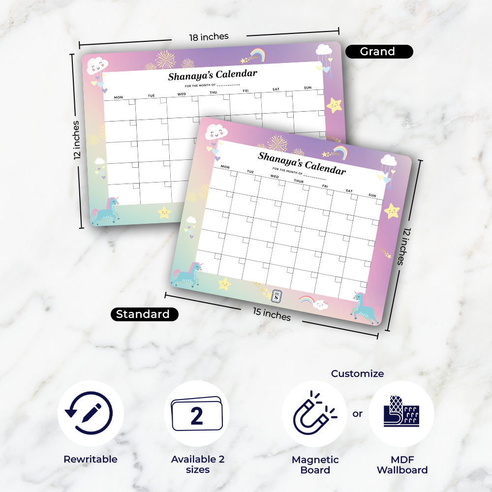 Personalised Kids Calendar - Wallboard