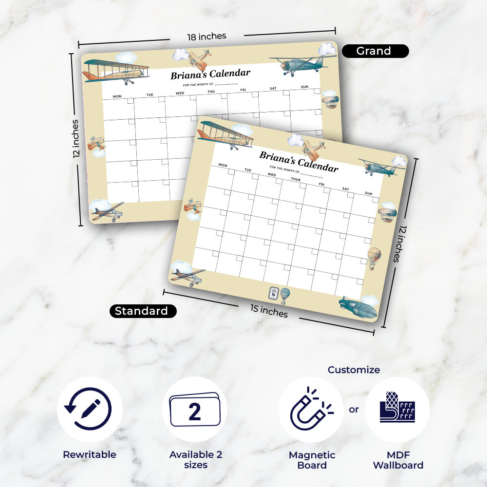 Personalised Kids Calendar - Wallboard