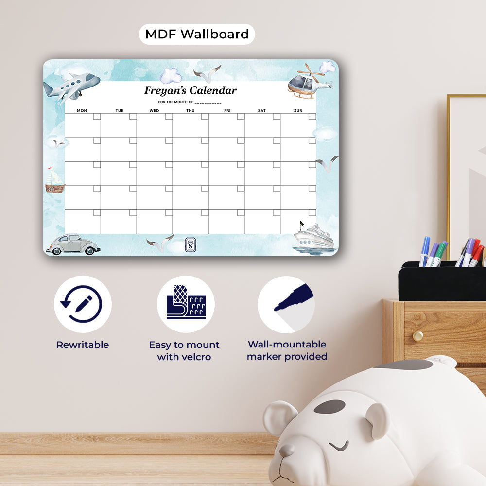 Personalised Kids Calendar - Wallboard