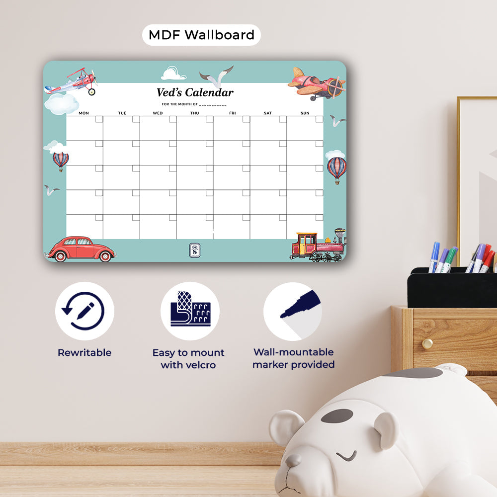 Personalised Kids Calendar - Wallboard