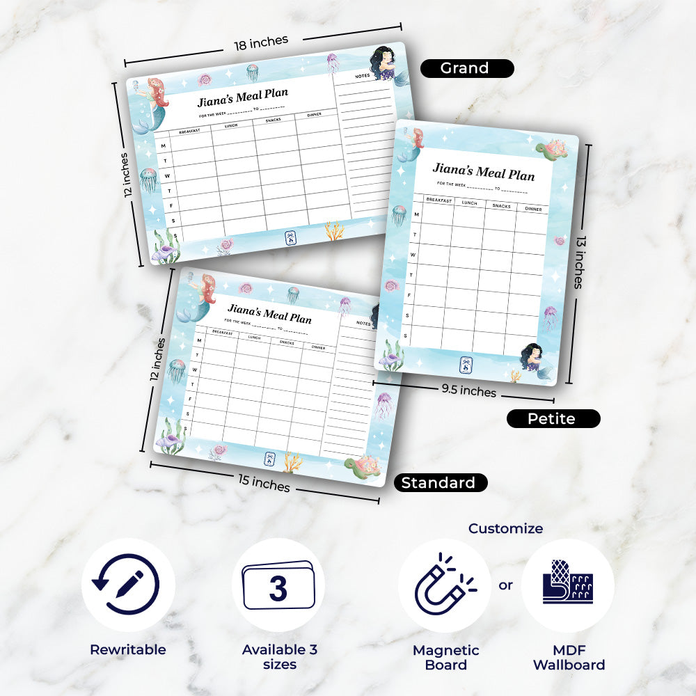 Personalised Kids Meal Planner - Magnet