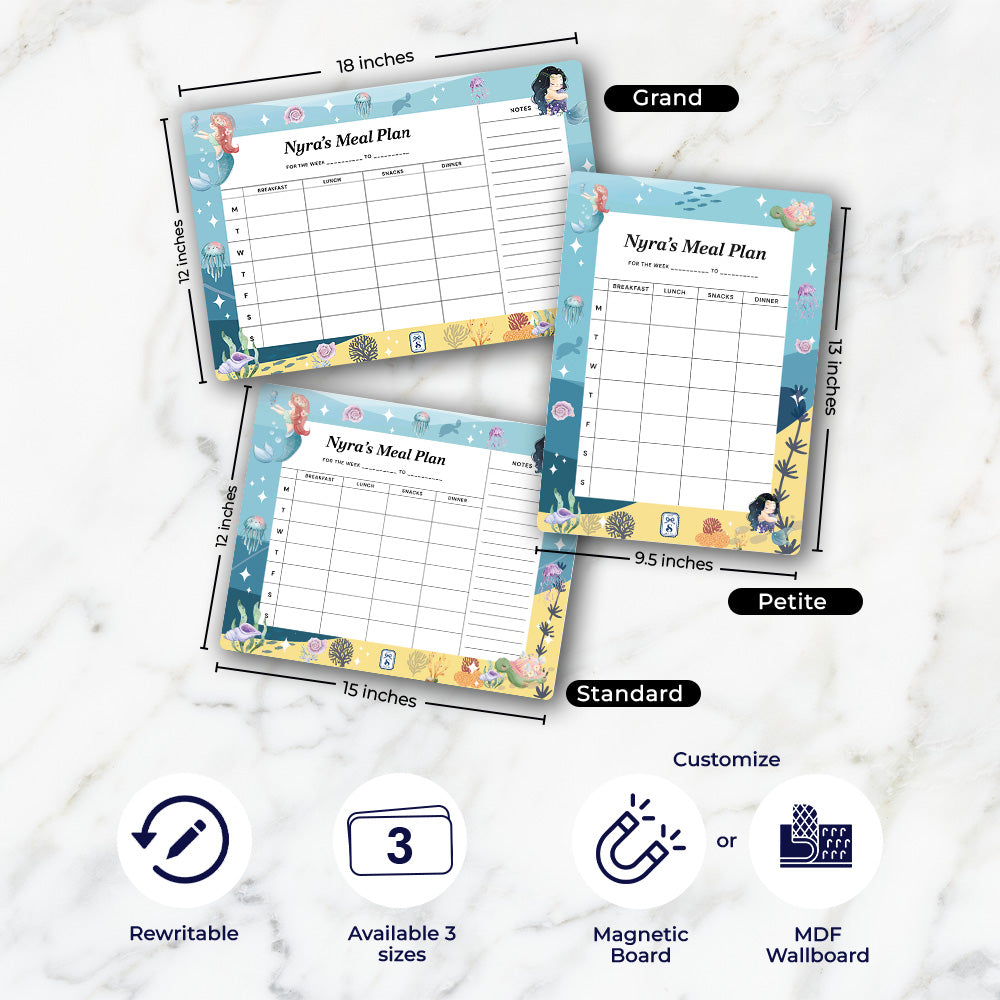 Personalised Kids Meal Planner - Magnet