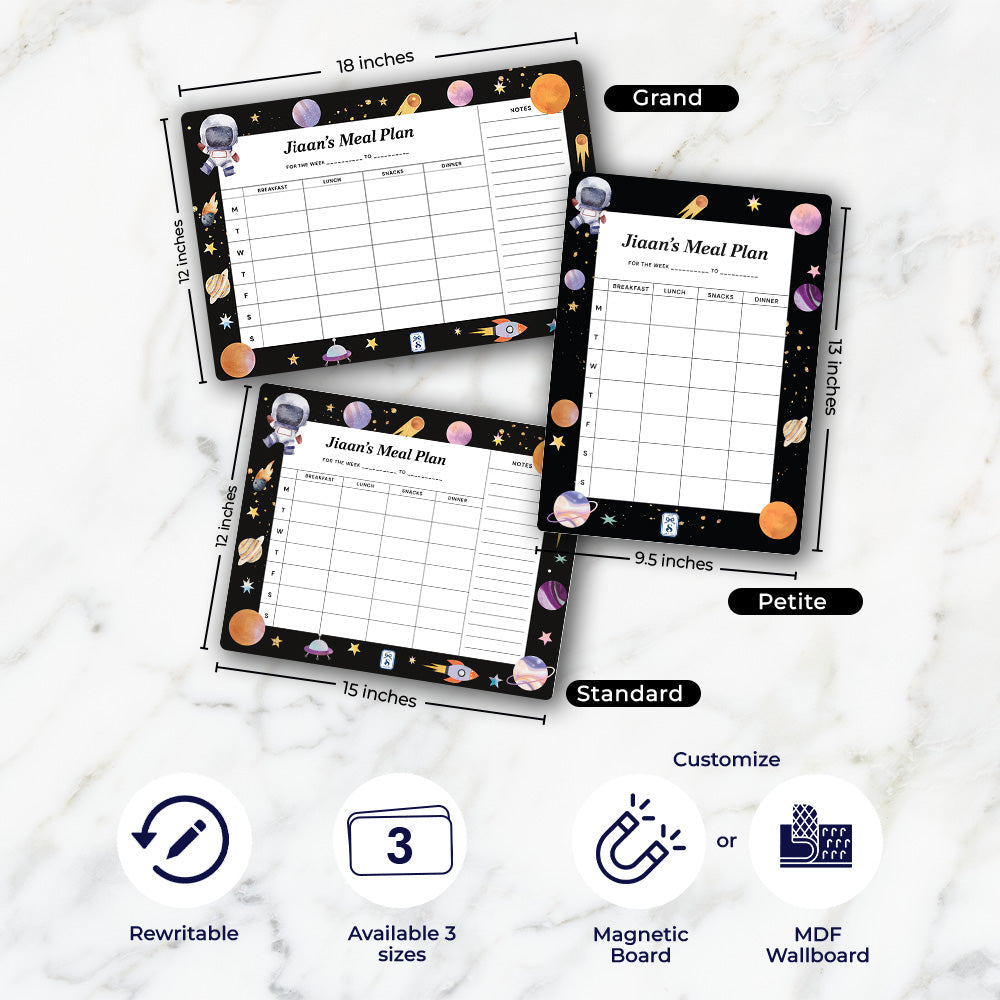 Personalised Kids Meal Planner - Magnet