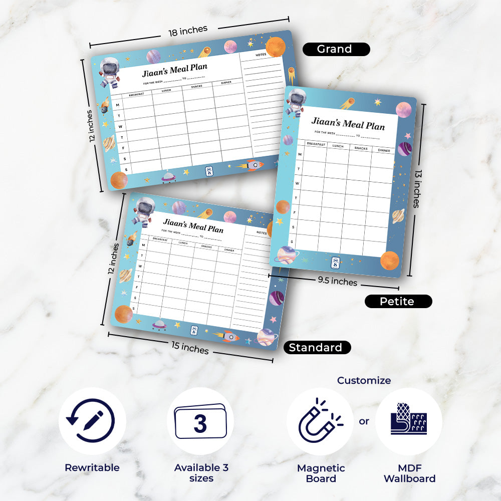 Personalised Kids Meal Planner - Magnet