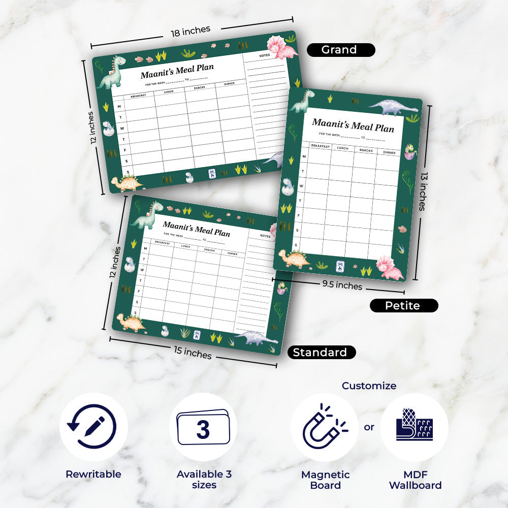 Personalised Kids Meal Planner - Magnet