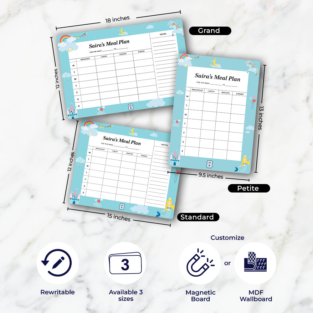 Personalised Kids Meal Planner - Magnet