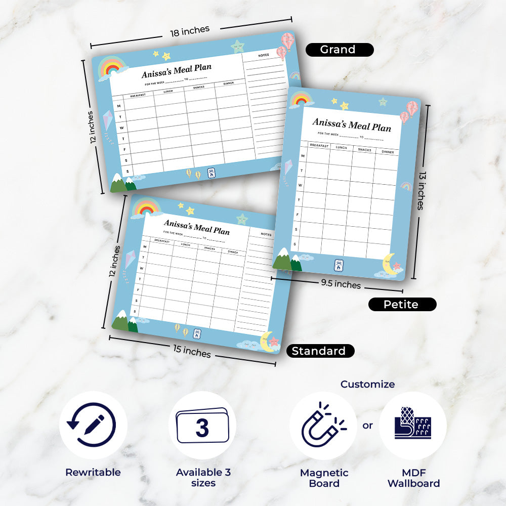 Personalised Kids Meal Planner - Magnet