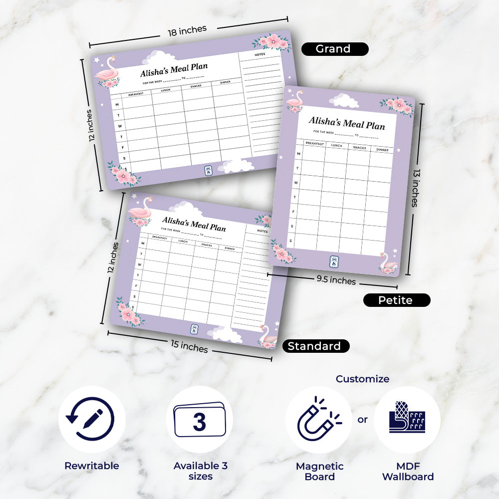 Personalised Kids Meal Planner - Magnet
