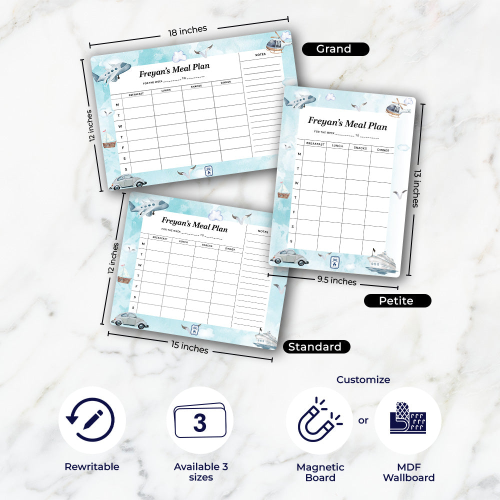 Transport Kids Meal Planner
