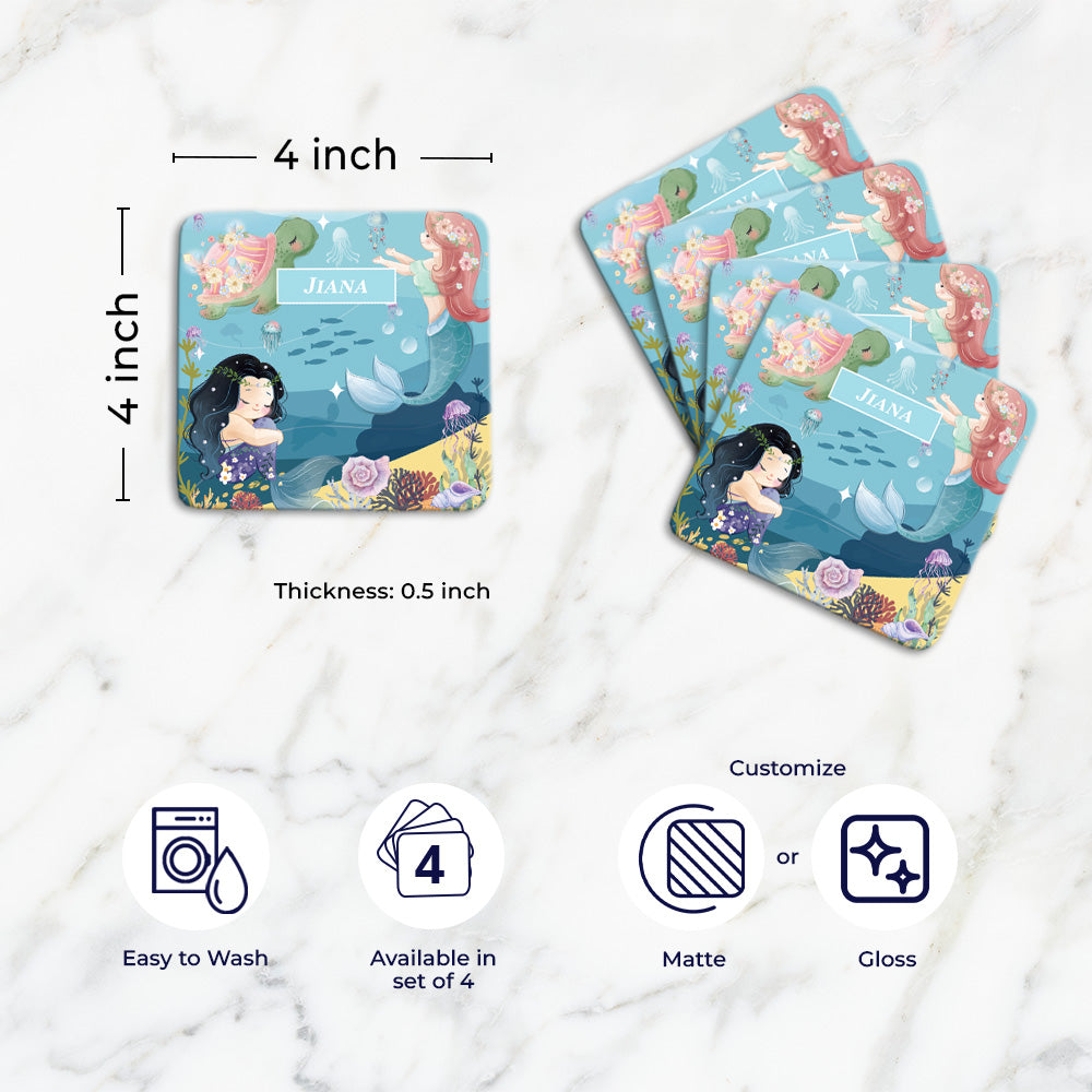Personalised Tableware Set (kids) (4 Placemats & 4 Casters)