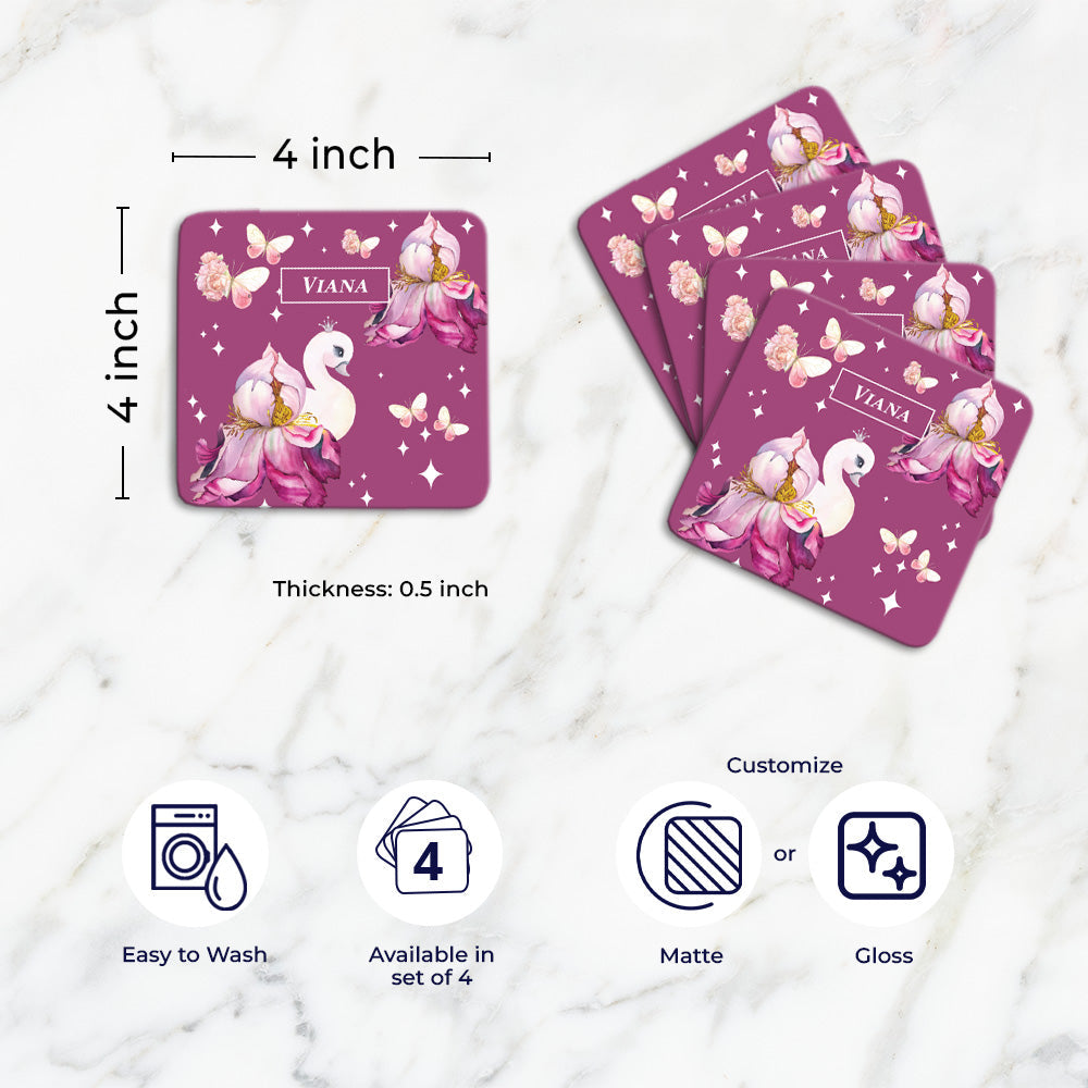 Personalised Tableware Set (kids) (4 Placemats & 4 Casters)