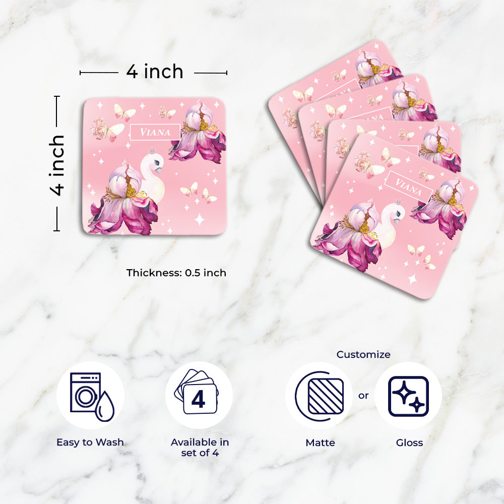 Personalised Tableware Set (kids) (4 Placemats & 4 Casters)