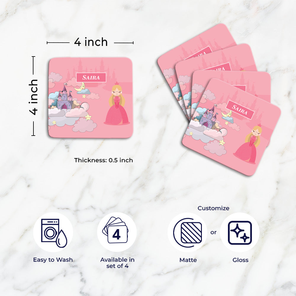 Personalised Tableware Set (kids) (4 Placemats & 4 Casters)