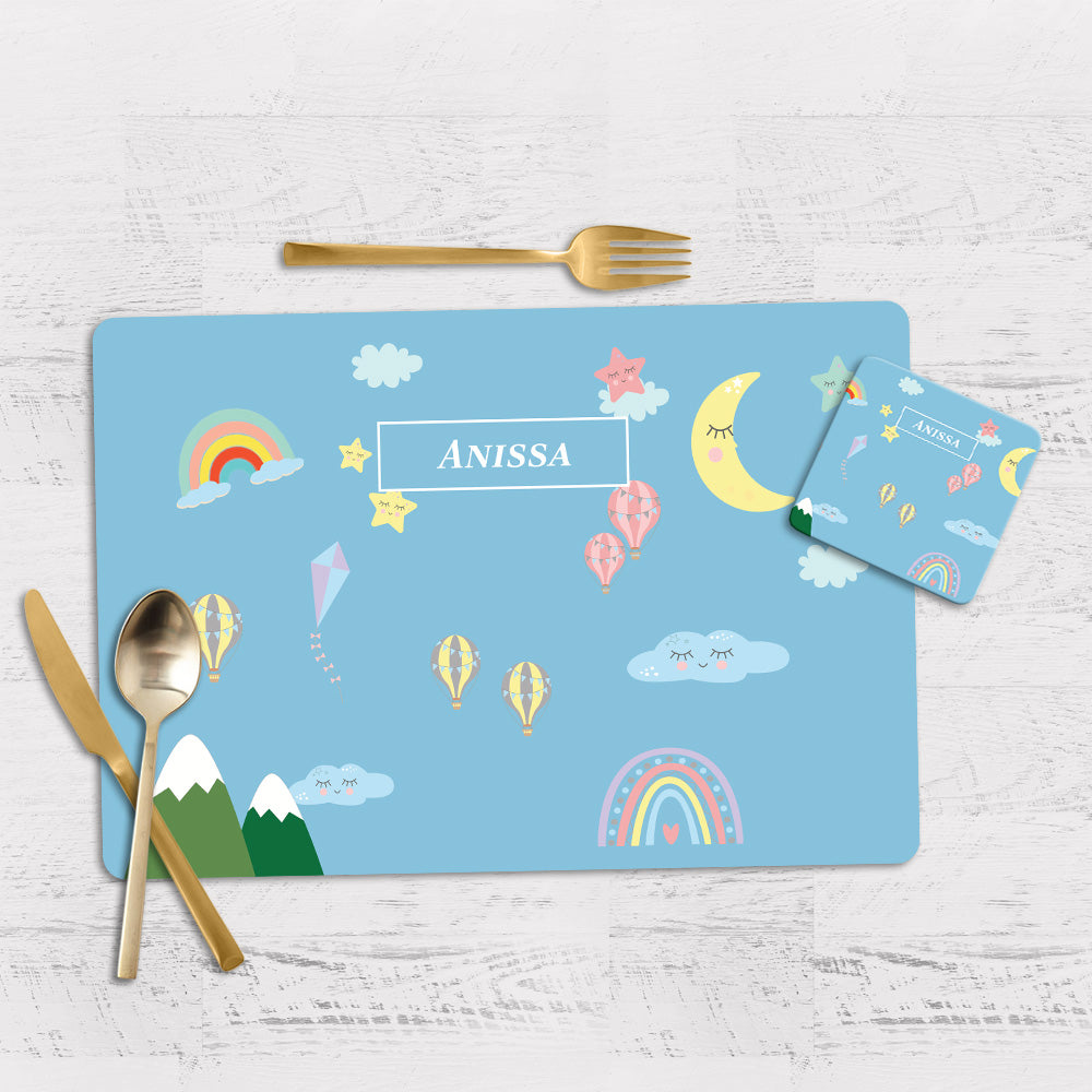 Personalised Tableware Set (kids) (4 Placemats & 4 Casters)