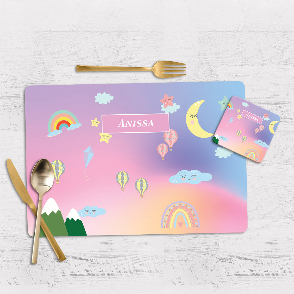 Personalised Tableware Set (kids) (4 Placemats & 4 Casters)