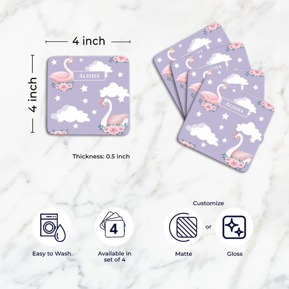 Personalised Tableware Set (kids) (4 Placemats & 4 Casters)