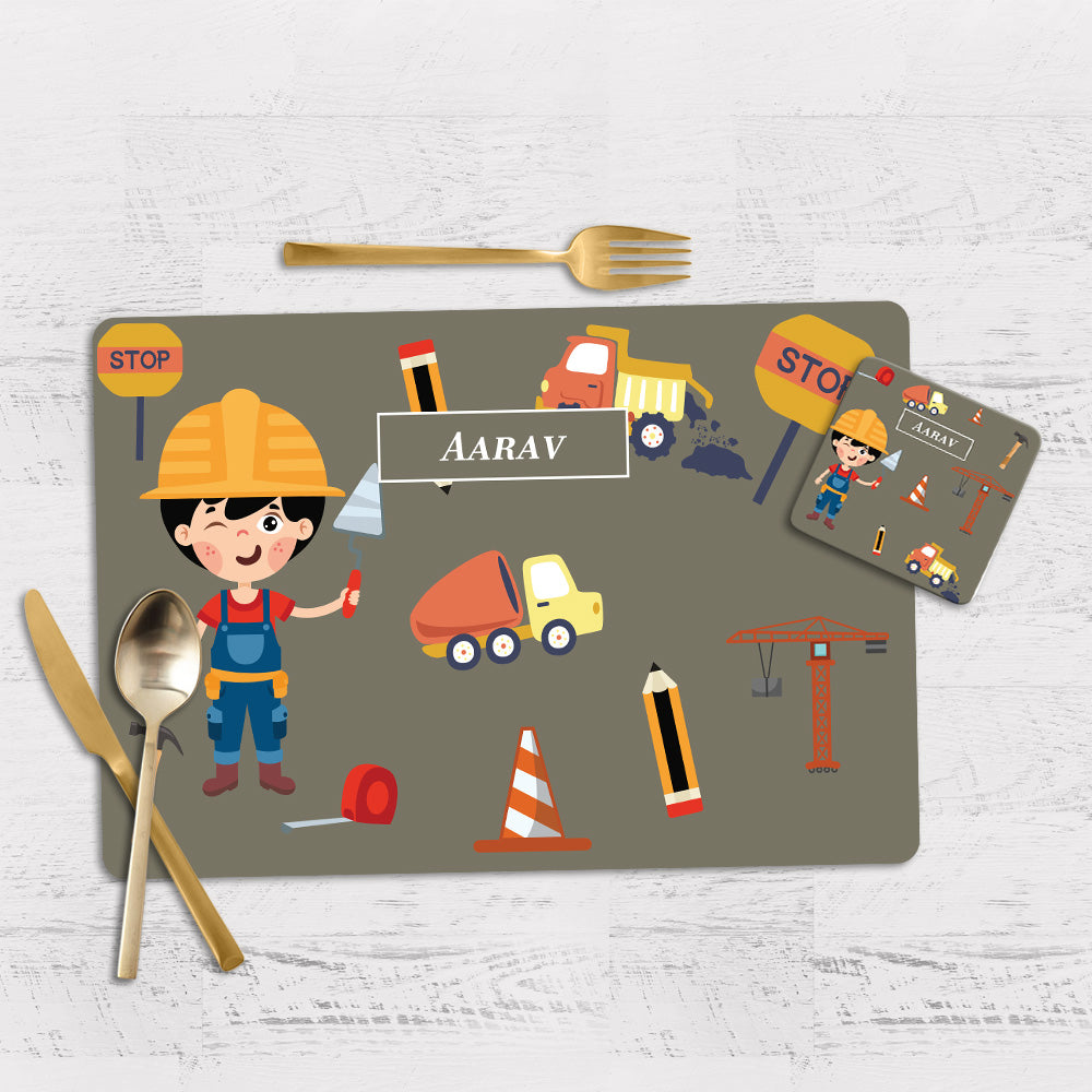 Personalised Tableware Set (kids) (4 Placemats & 4 Casters)