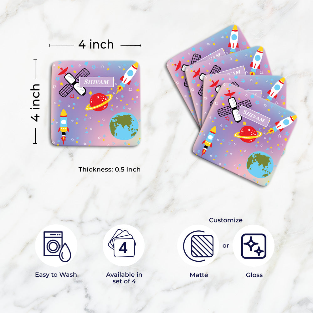 Personalised Tableware Set (kids) (4 Placemats & 4 Casters)