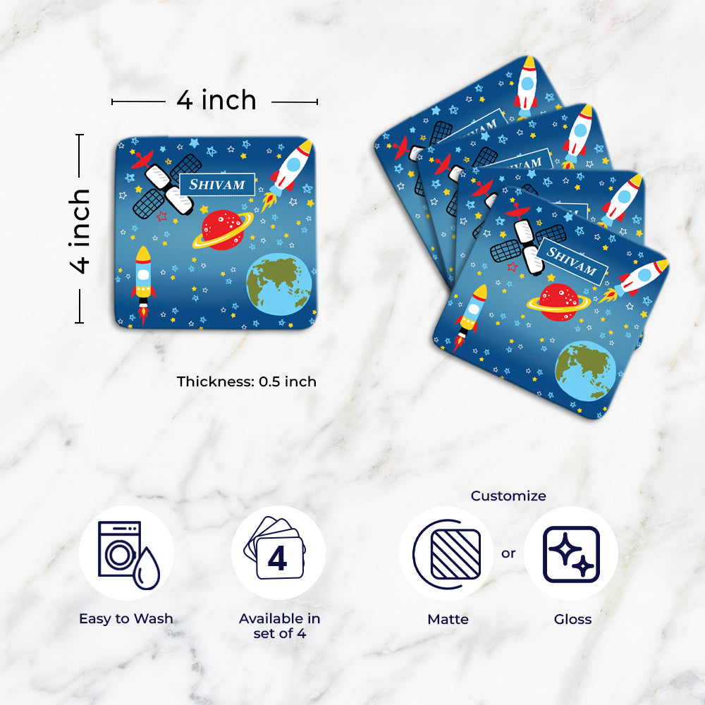 Personalised Tableware Set (kids) (4 Placemats & 4 Casters)