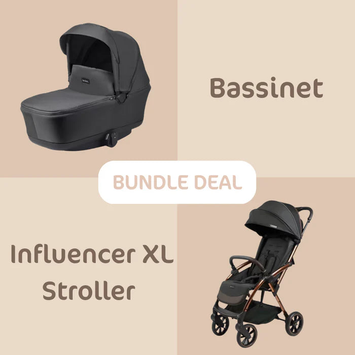 Leclercbaby Bundle Influencer XL Black (Stroller + Bassinet)