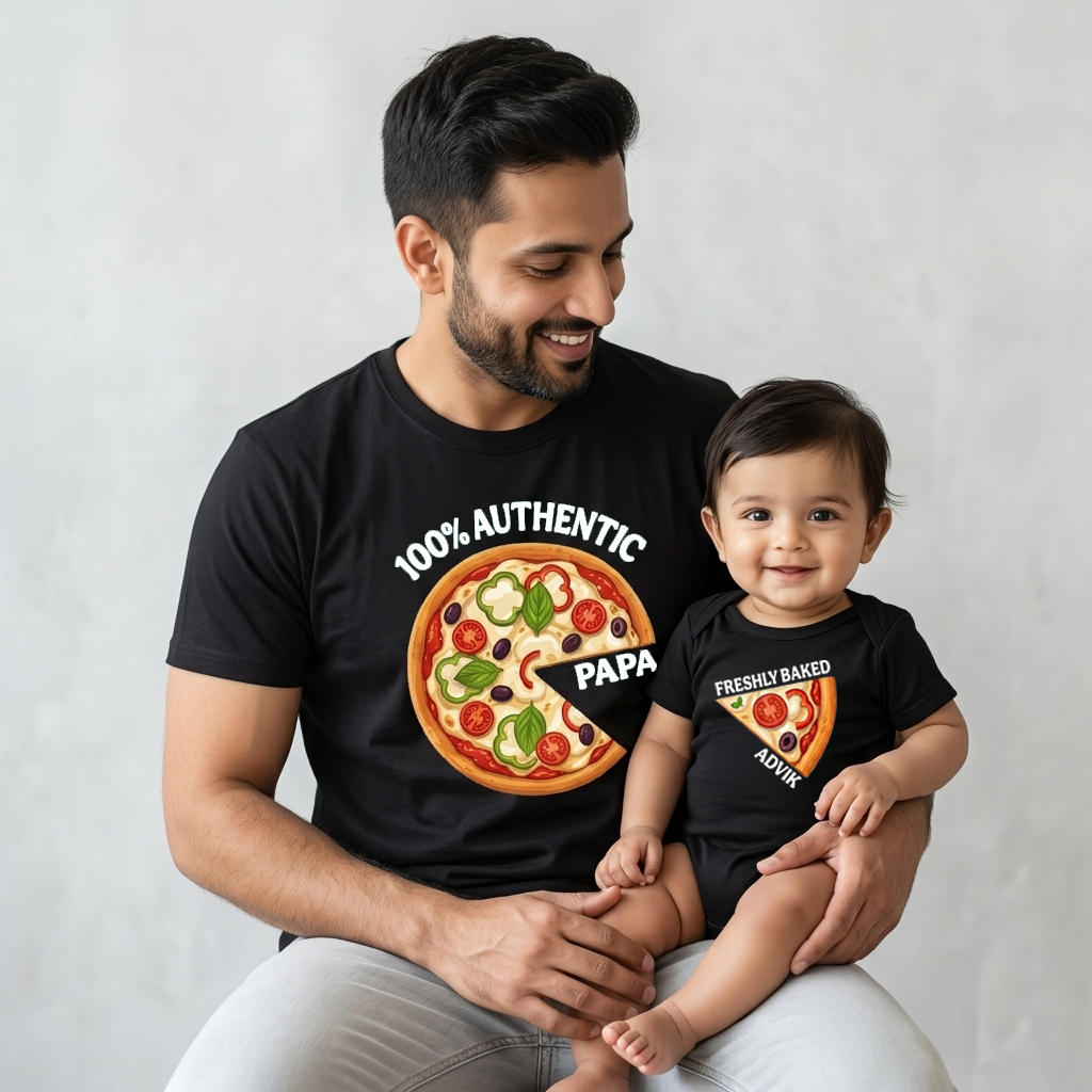 The Father's Day Combo - Dad + Kid Pizza Combo With Name