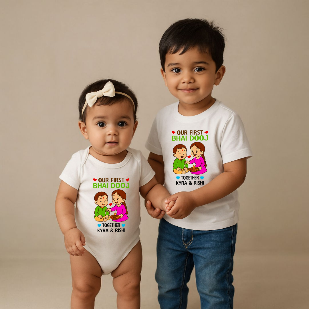 Our First Bhai Dooj Together White Combo