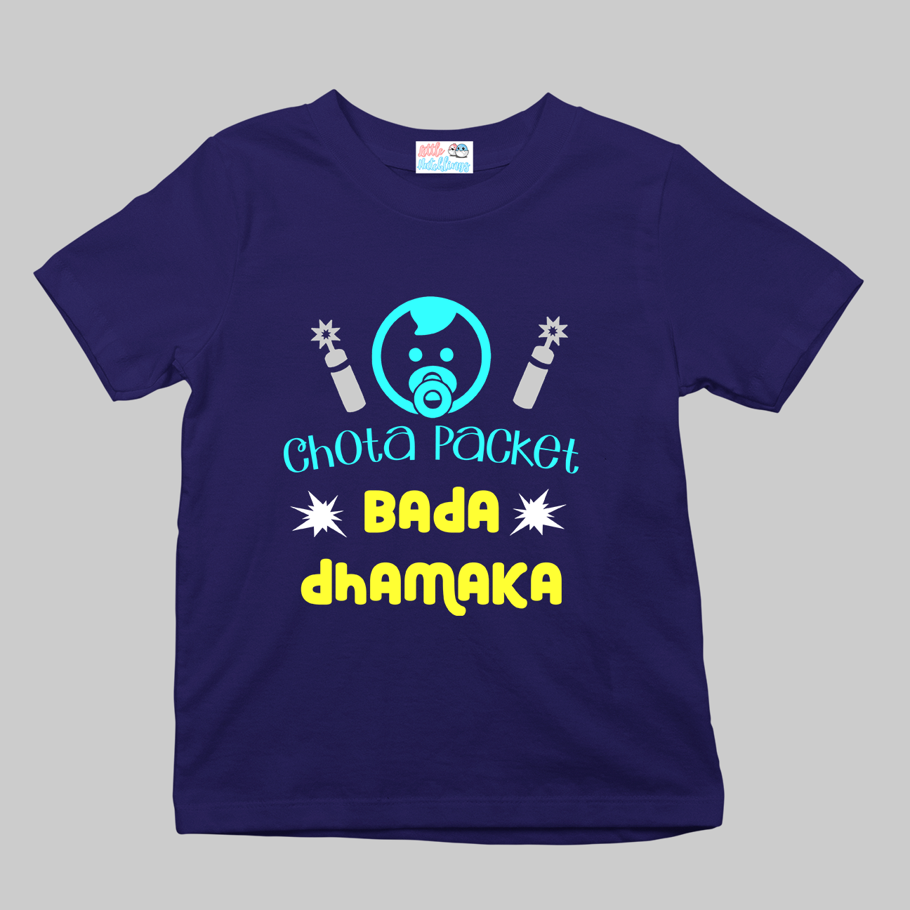 Chota Packet Bada Dhamaka Navy Blue Onesie / Tshirt