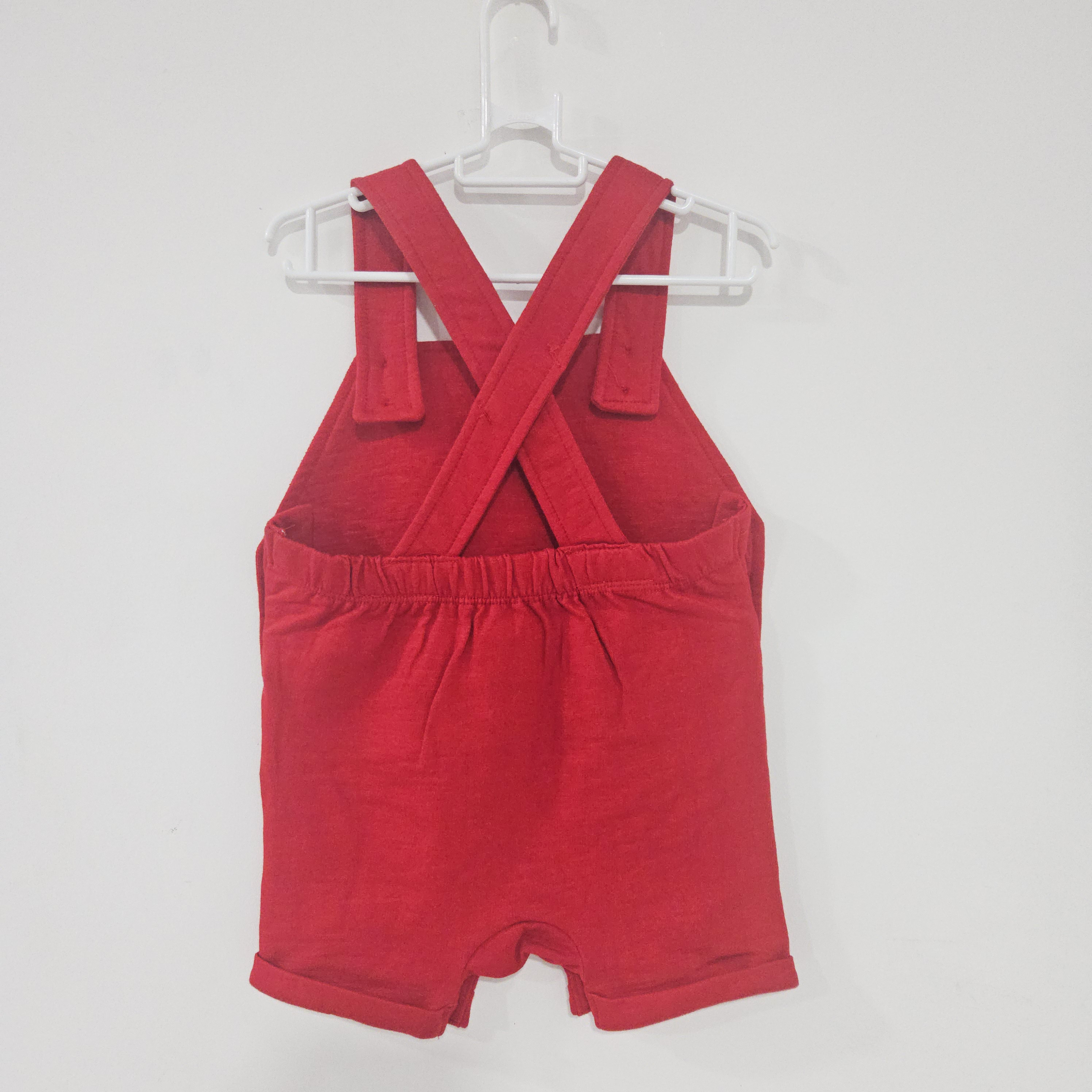 Christmas Red Dungaree (Wreath)